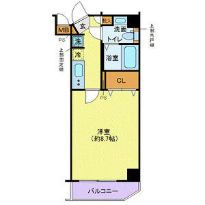 1K 間取り図