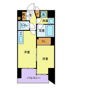1DK 間取り図