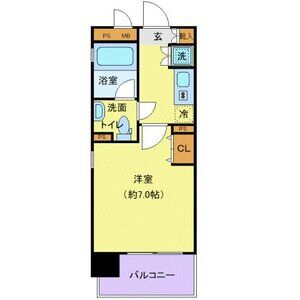 1K 間取り図