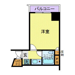 1K 間取り図
