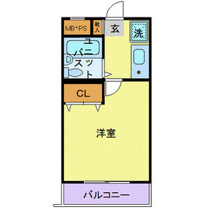 1K 間取り図