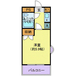 1K 間取り図
