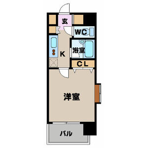 1K 間取り図