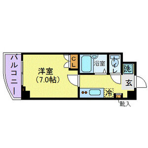 1K 間取り図