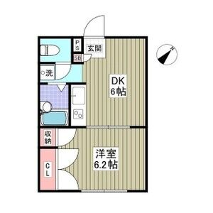 1DK 間取り図