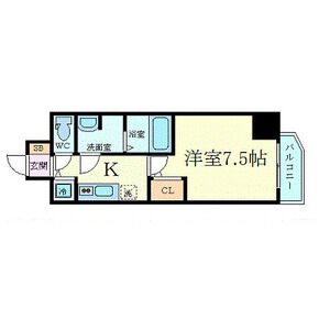 1K 間取り図