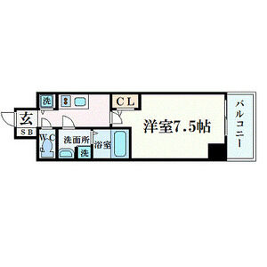 1K 間取り図