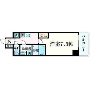 1K 間取り図