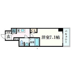 1K 間取り図