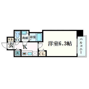 1K 間取り図