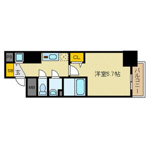 1K 間取り図