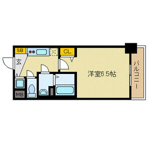 1K 間取り図