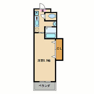 1K 間取り図