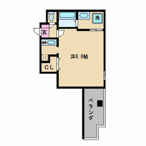 1K 間取り図