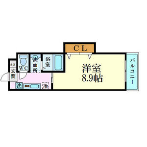 1K 間取り図