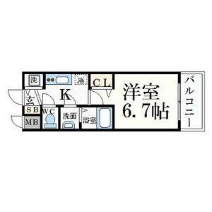 1K 間取り図