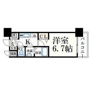 1K 間取り図