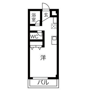 ワンルーム 間取り図