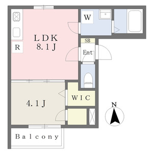 1LDK 間取り図