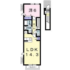 1LDK 間取り図