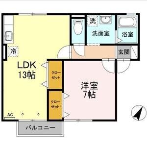 1LDK 間取り図
