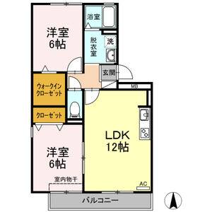 2LDK 間取り図