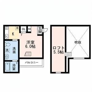 1K 間取り図