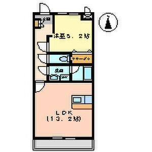 1LDK 間取り図