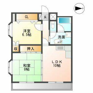 2DK 間取り図