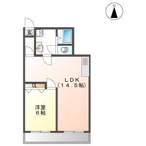 1LDK 間取り図