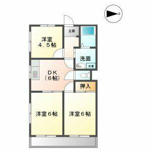 3DK 間取り図