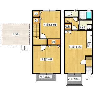 2LDK 間取り図