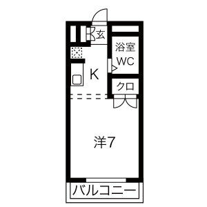 1K 間取り図