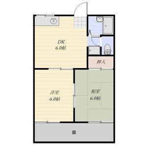 2DK 間取り図