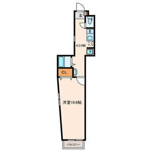 1K 間取り図