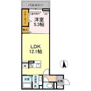 1LDK 間取り図