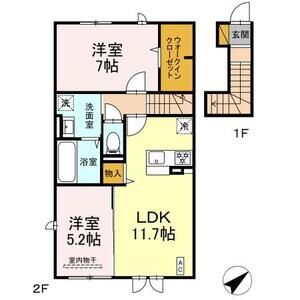 2LDK 間取り図