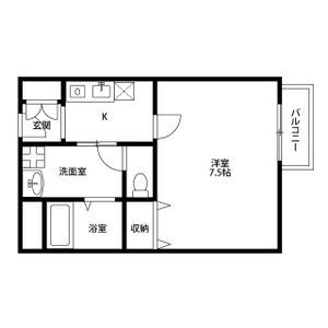 1K 間取り図