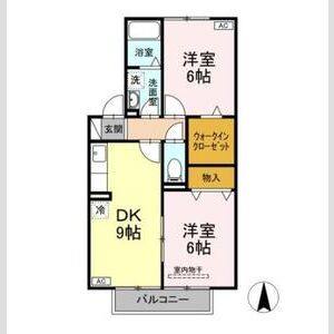 2DK 間取り図