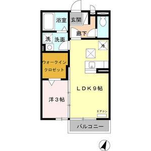 1LDK 間取り図