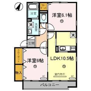 2LDK 間取り図