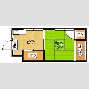 1K 間取り図