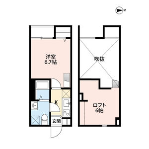 1K 間取り図