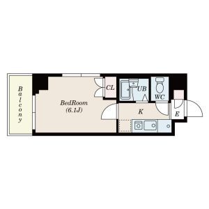 1K 間取り図