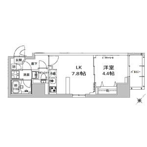 1DK 間取り図