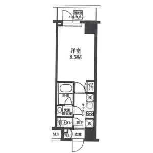 1K 間取り図