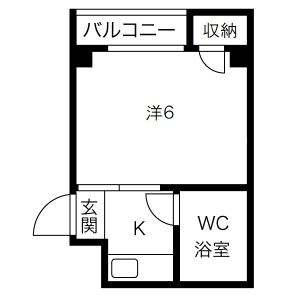 1K 間取り図
