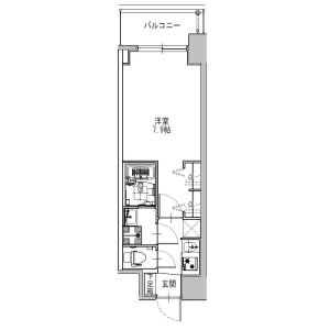 1DK 間取り図