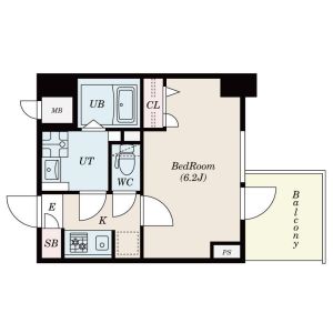 1K 間取り図