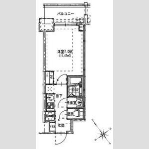 1K 間取り図